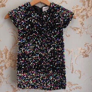 Lola + The Boys Girls Dress Size 2 Sequin Glitter Rainbow Party Glam Sparkle